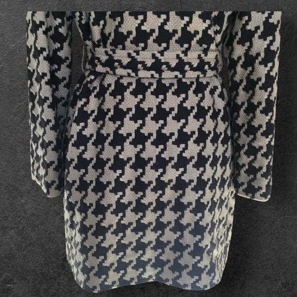 Michael Kors Wool Blend Houndstooth Coat - Picture 9 of 14